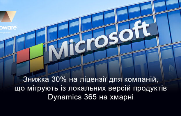 Microsoft надає 30% знижку на хмарні ліцензії Dynamics 365 з 1 січня 2026 року